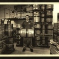 Racking Stevens Point Brewery beer barrels, circa 2012.